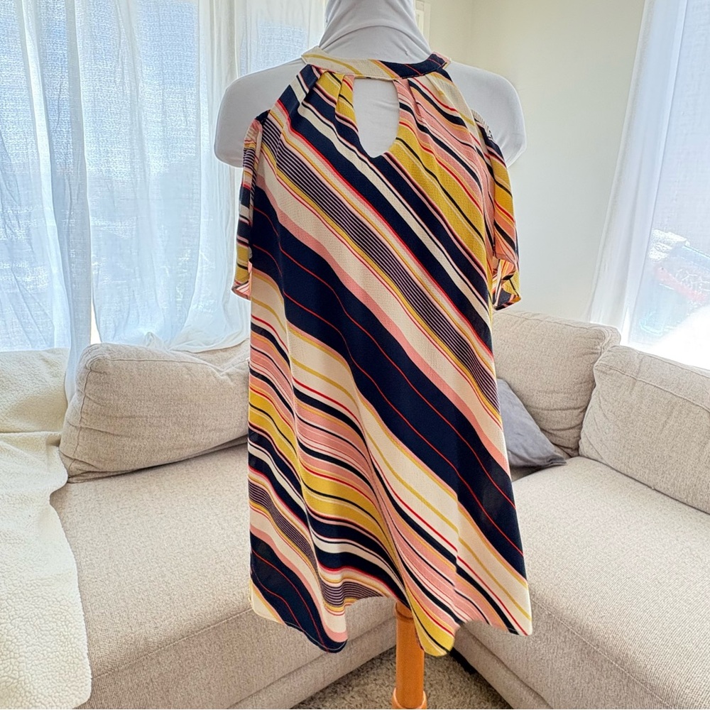 6 for$20❤️bundle item! Lily Rose Multicolor Dress cold shoulder lined adorable